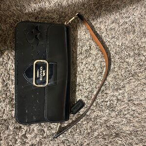 Coach Black and Tan Shoulder Bag